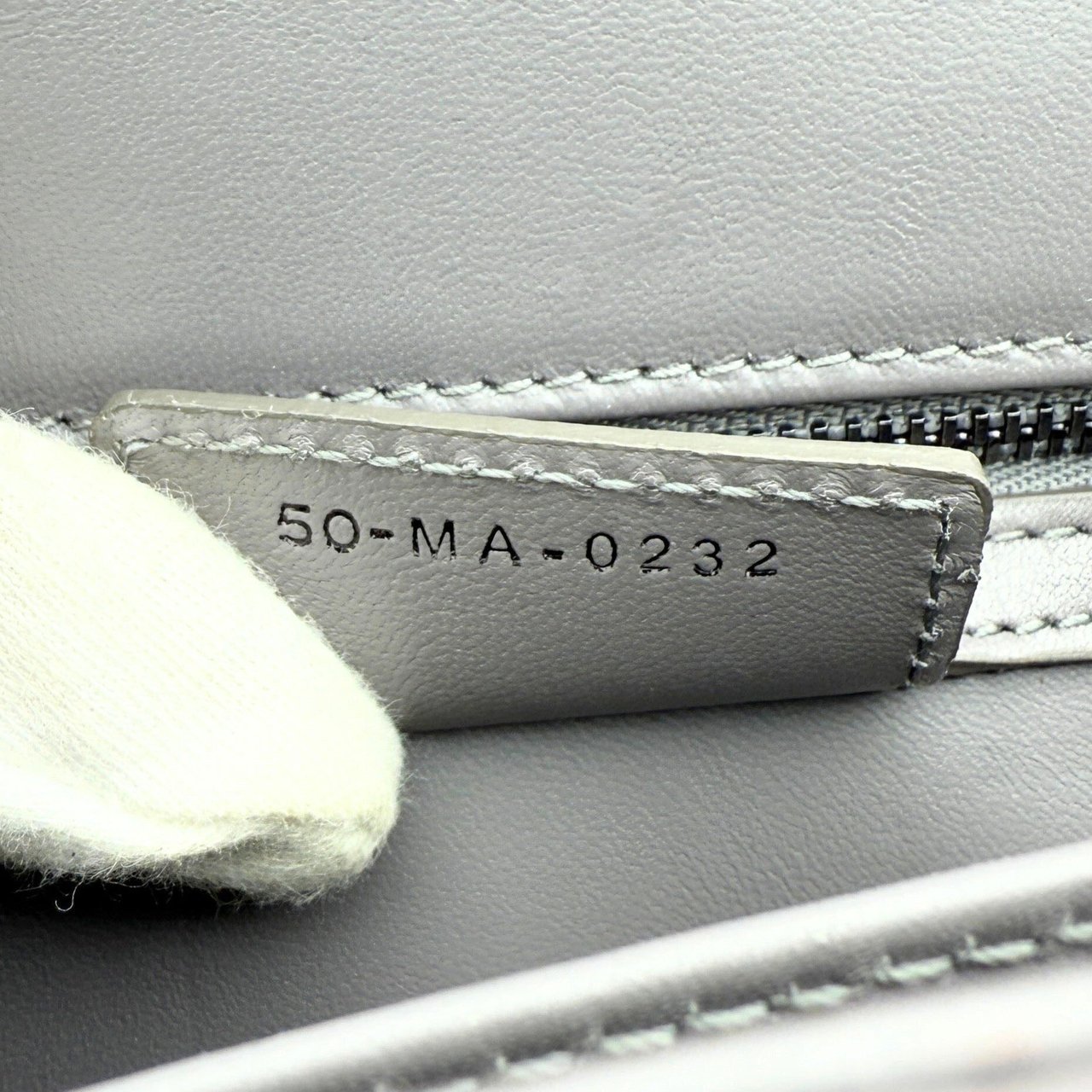 Dior Dior Medium Check Bag Dark Grey / very good Grijs