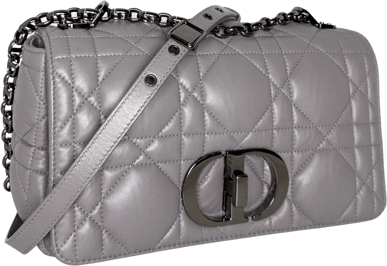 Dior Dior Medium Check Bag Dark Grey / very good Grijs