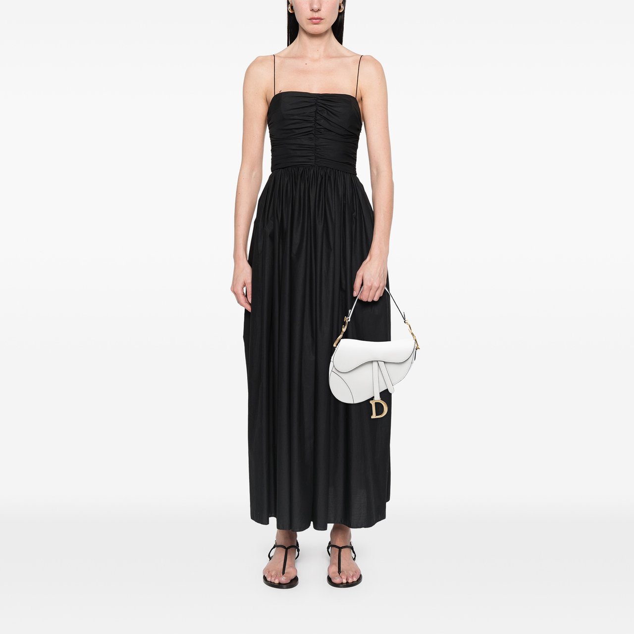 Dior Grained Calfskin Saddle Bag Wit