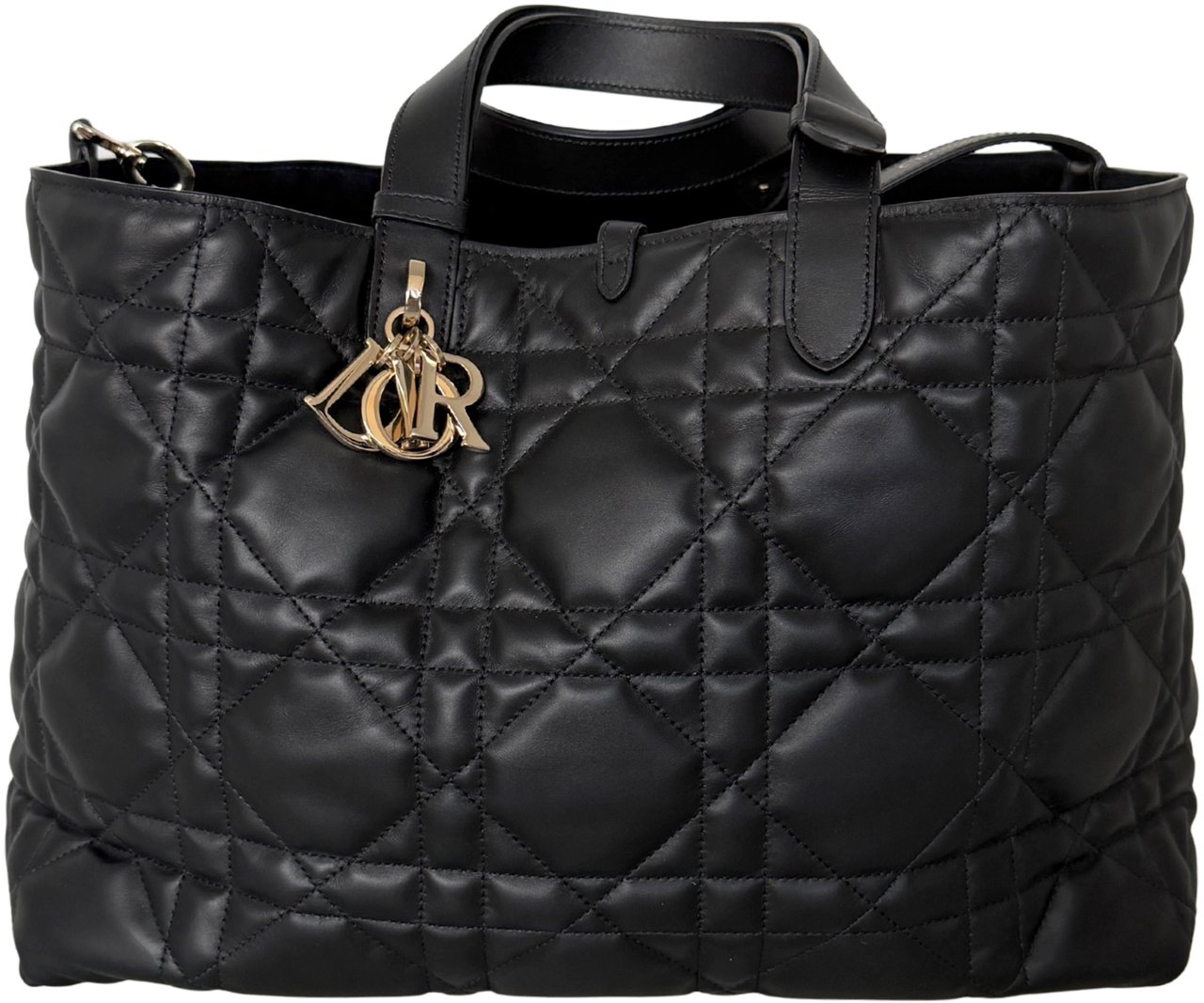 Dior Toujours Bag Black Large Leather Full Set Zwart