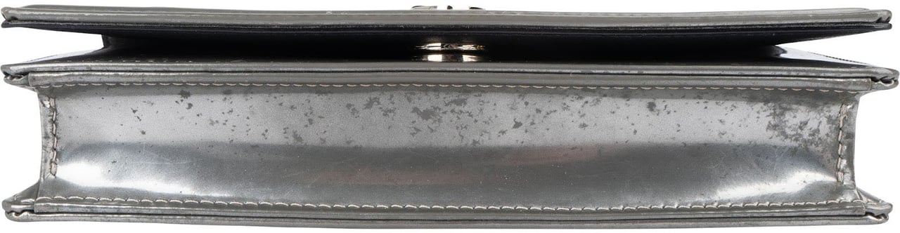 Dior Metallic Perforated Cannage Diorama Crossbody Bag Zilver