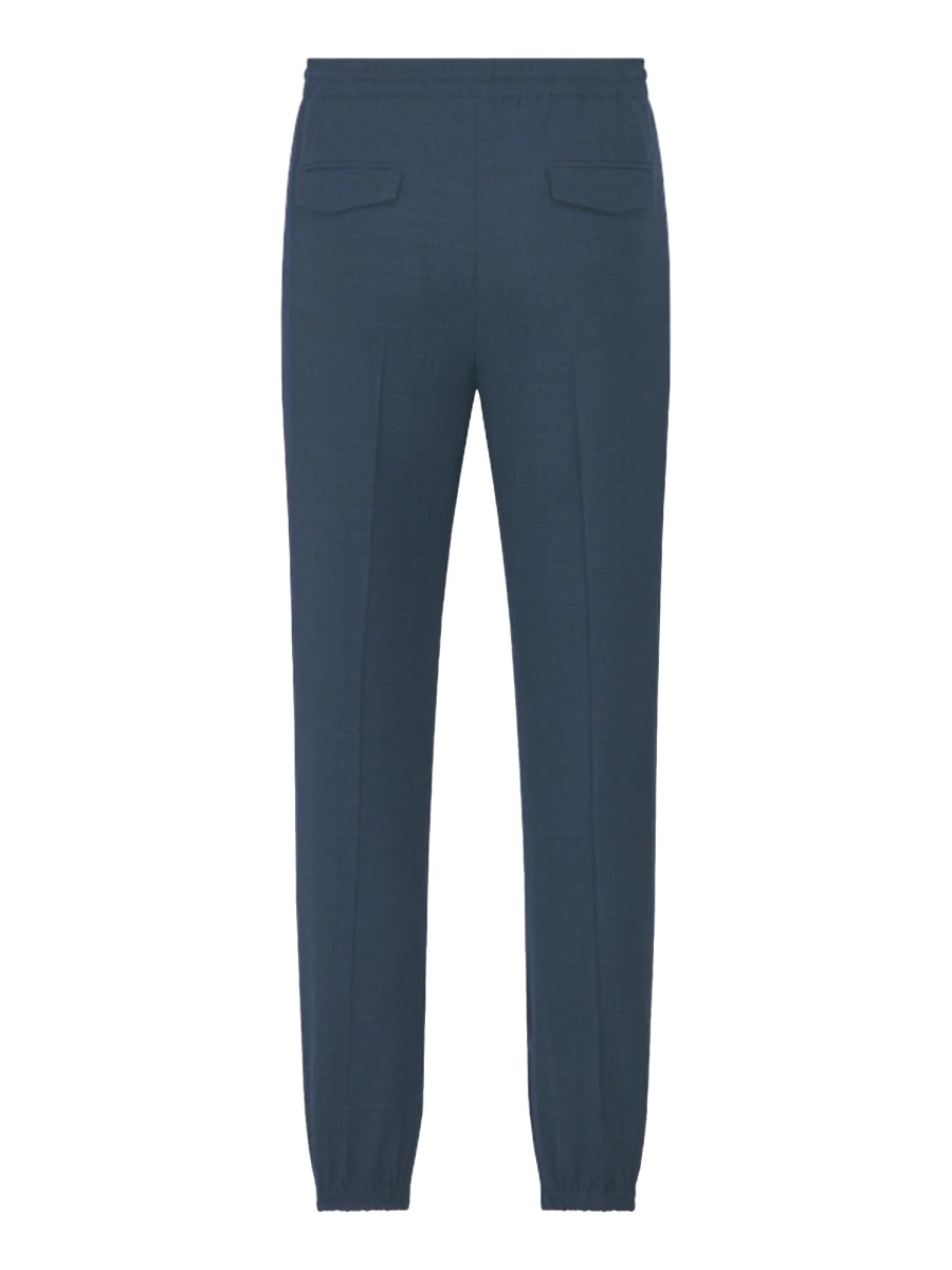 Dior Neutrals Pleated Wool-Blend Formal Pants Groen