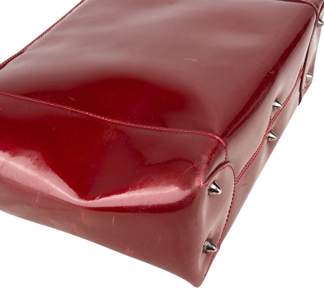 Dior Christian Dior Red Patent Leather Malice Handbag Rood