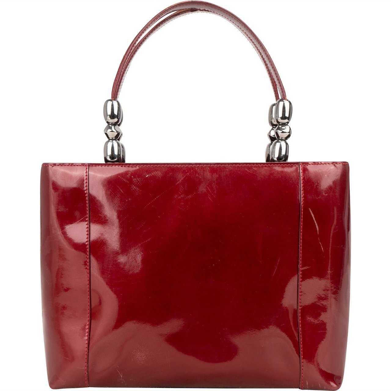 Dior Christian Dior Red Patent Leather Malice Handbag Rood