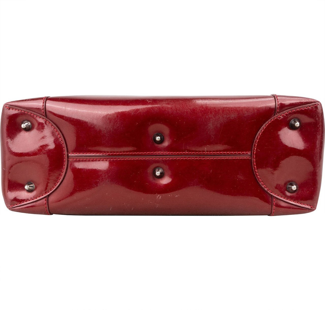 Dior Christian Dior Red Patent Leather Malice Handbag Rood