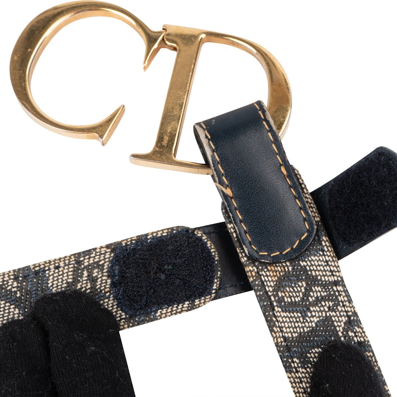 Dior Christian Dior Trotter Monogram CD Buckle Belt (75) Blauw