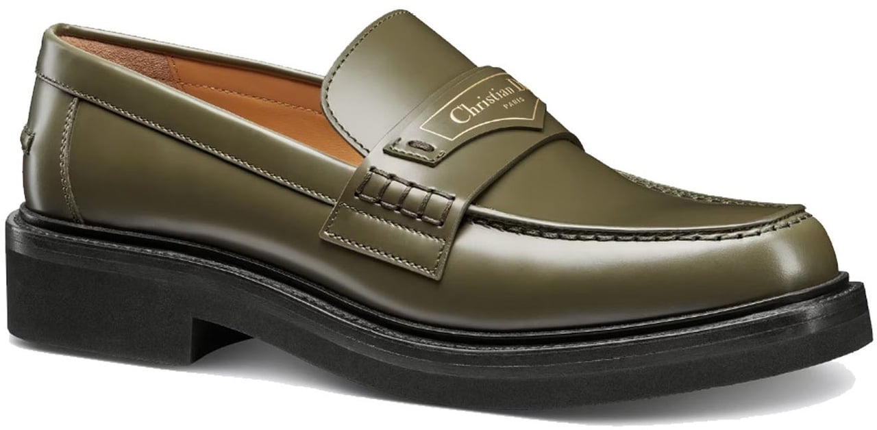 Dior Dior Leather Loafers Groen