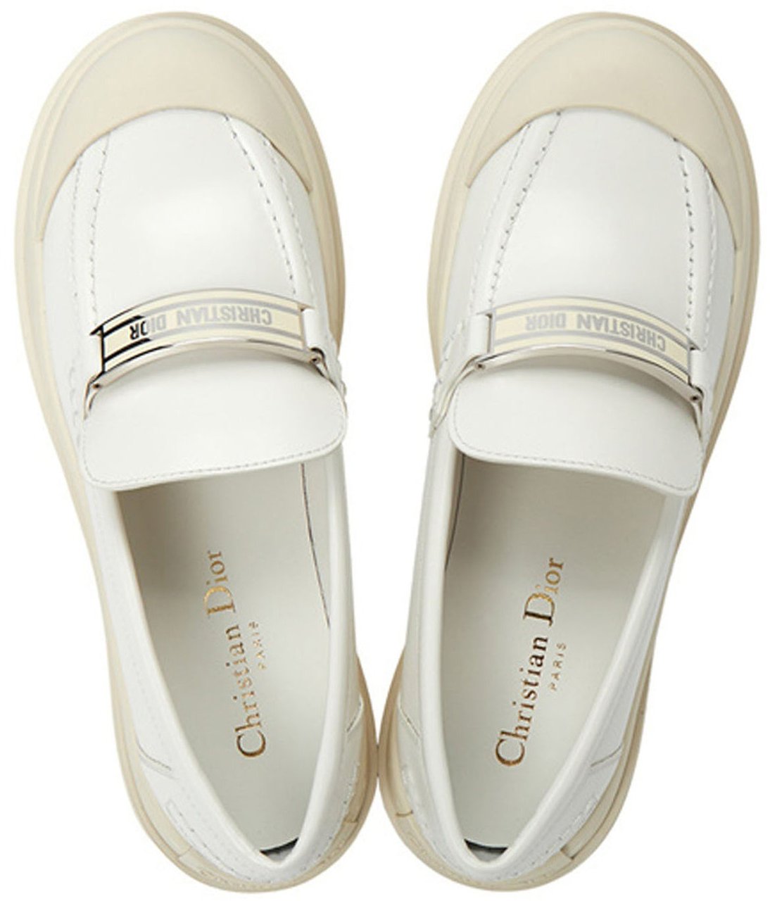 Dior Dior Leather Loafers Wit