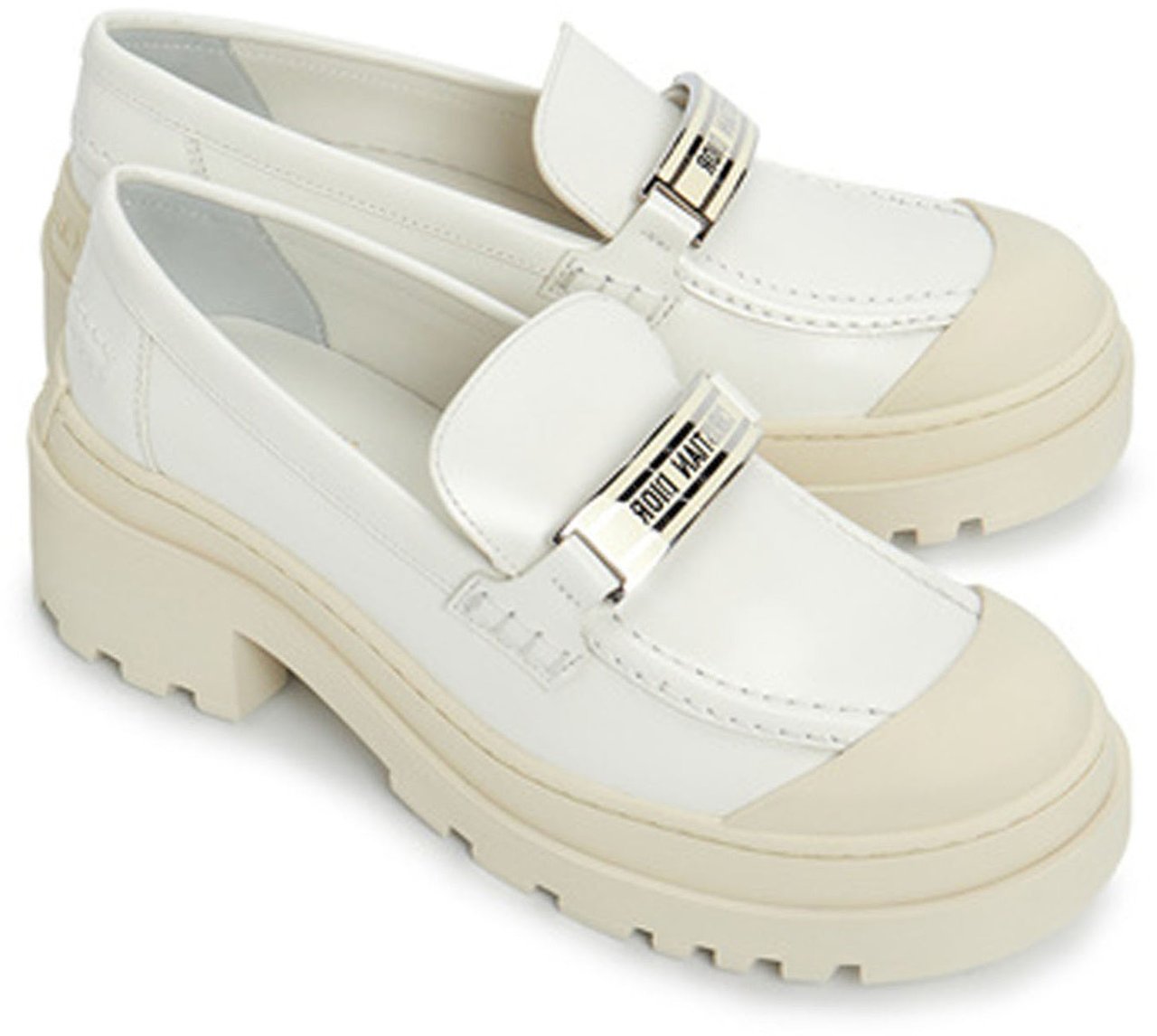 Dior Dior Leather Loafers Wit
