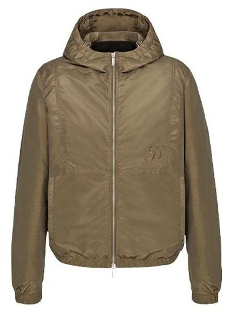 Dior Dior x Kenny Scharf Embroidered Logo Hooded Jacket Groen