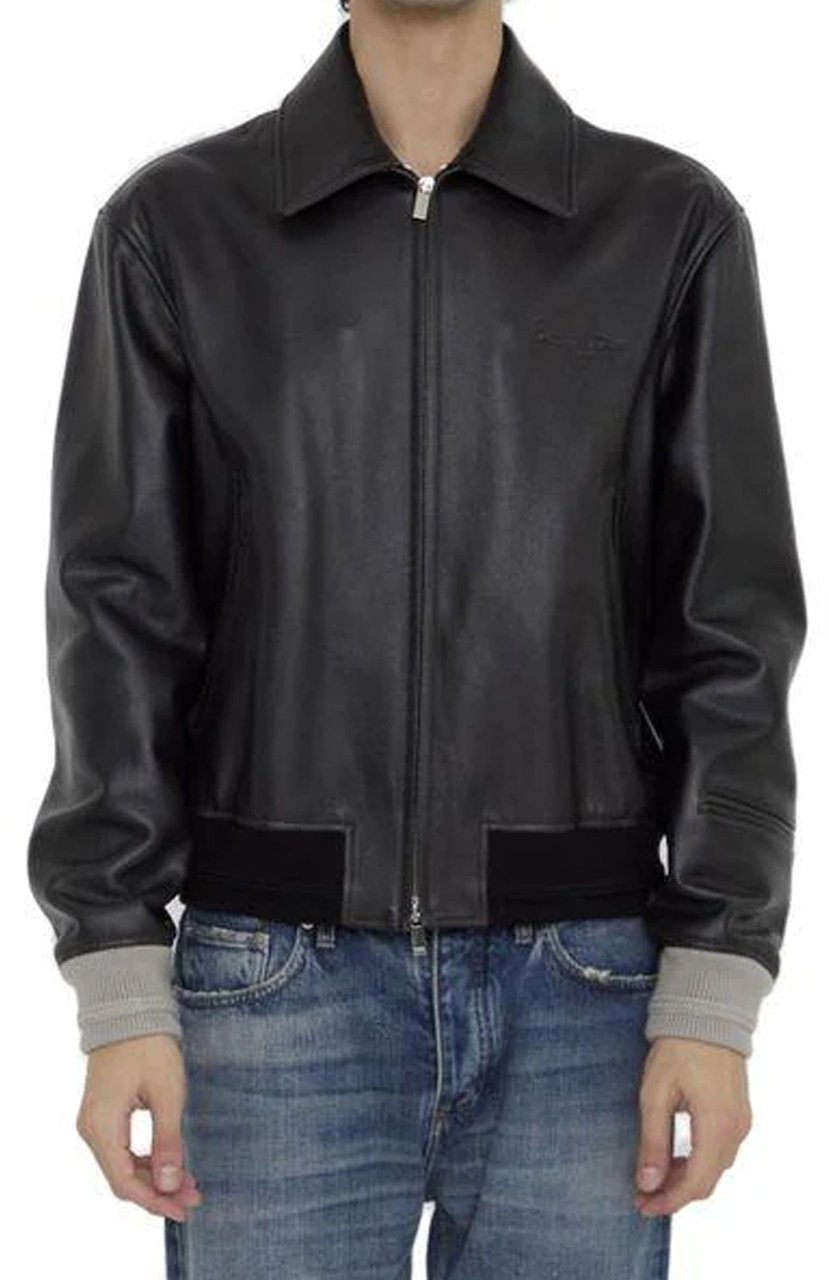 Dior Christian Dior Couture Leather Jacket Zwart