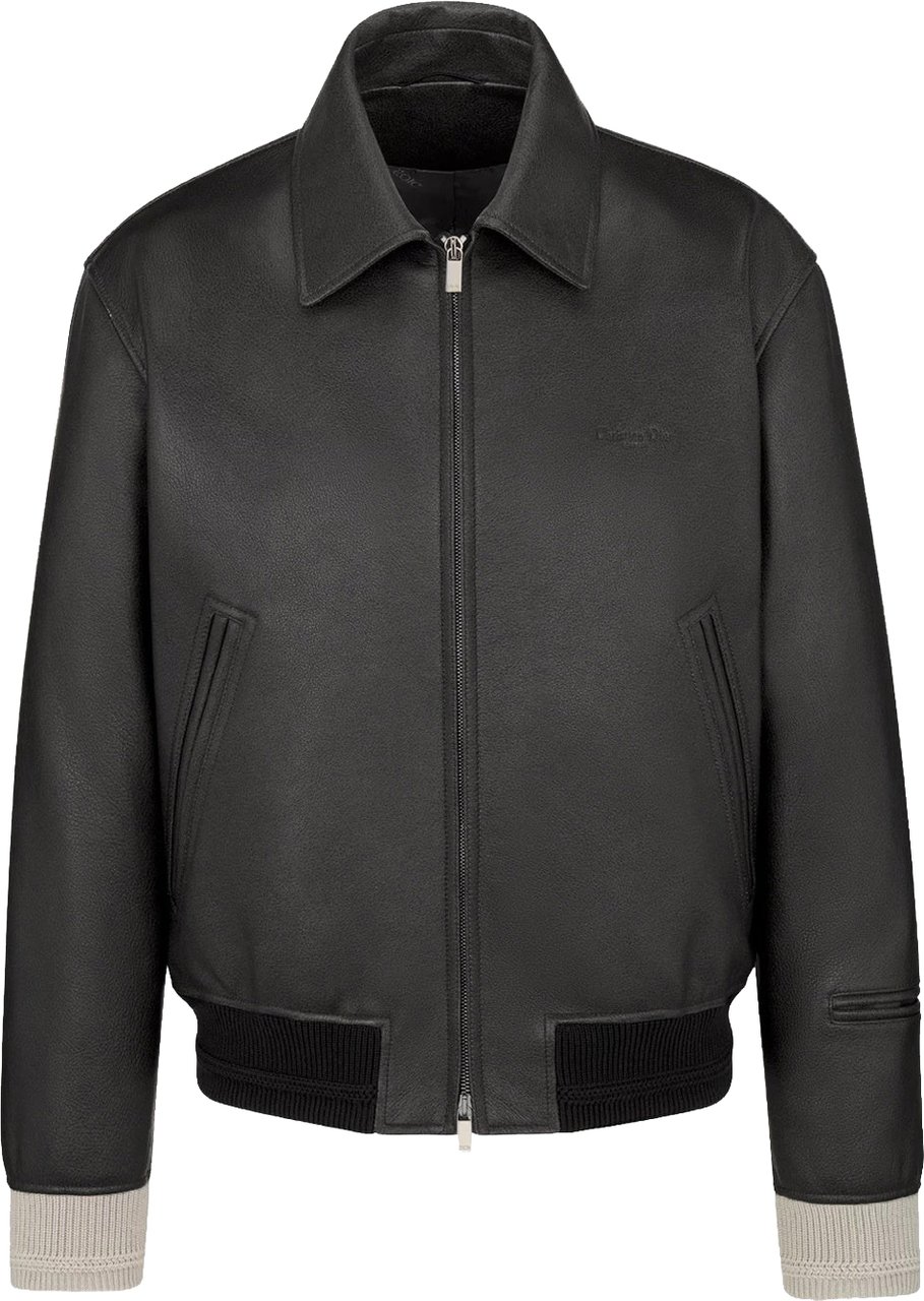 Dior Christian Dior Couture Leather Jacket Zwart
