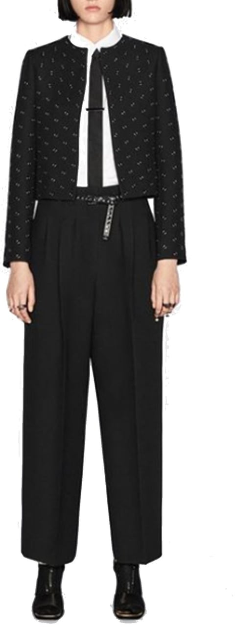 Dior Wool And Silk Pants Zwart