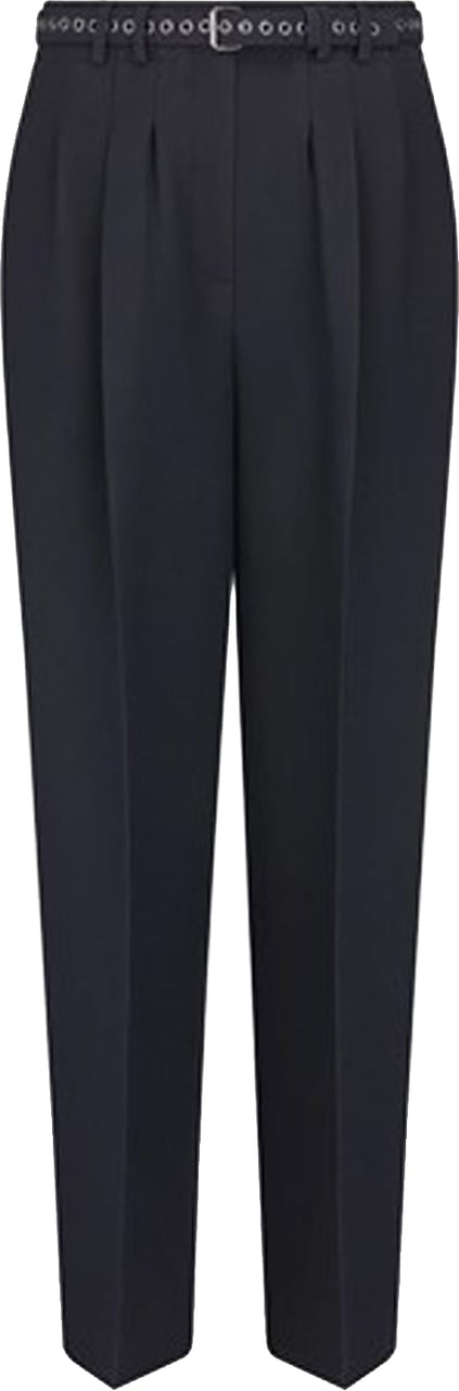 Dior Wool And Silk Pants Zwart