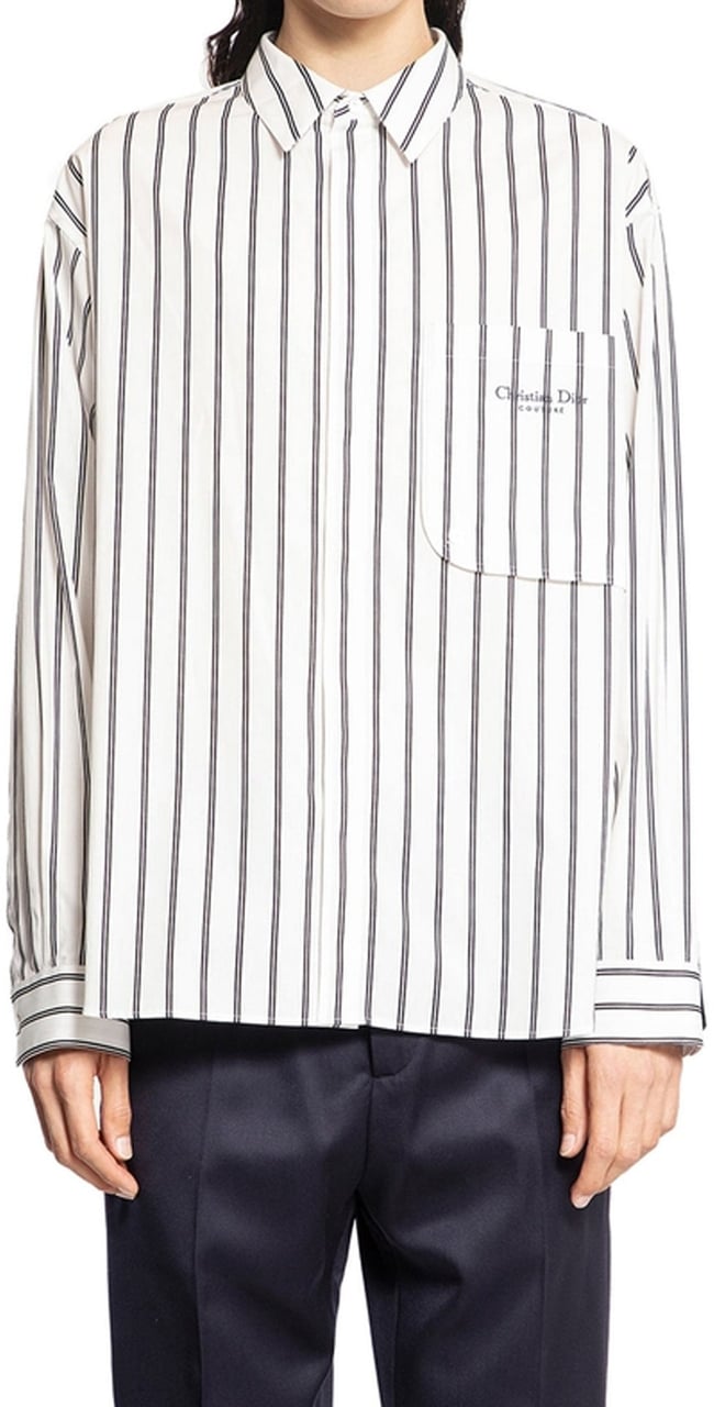Dior Cotton Striped Shirt Wit