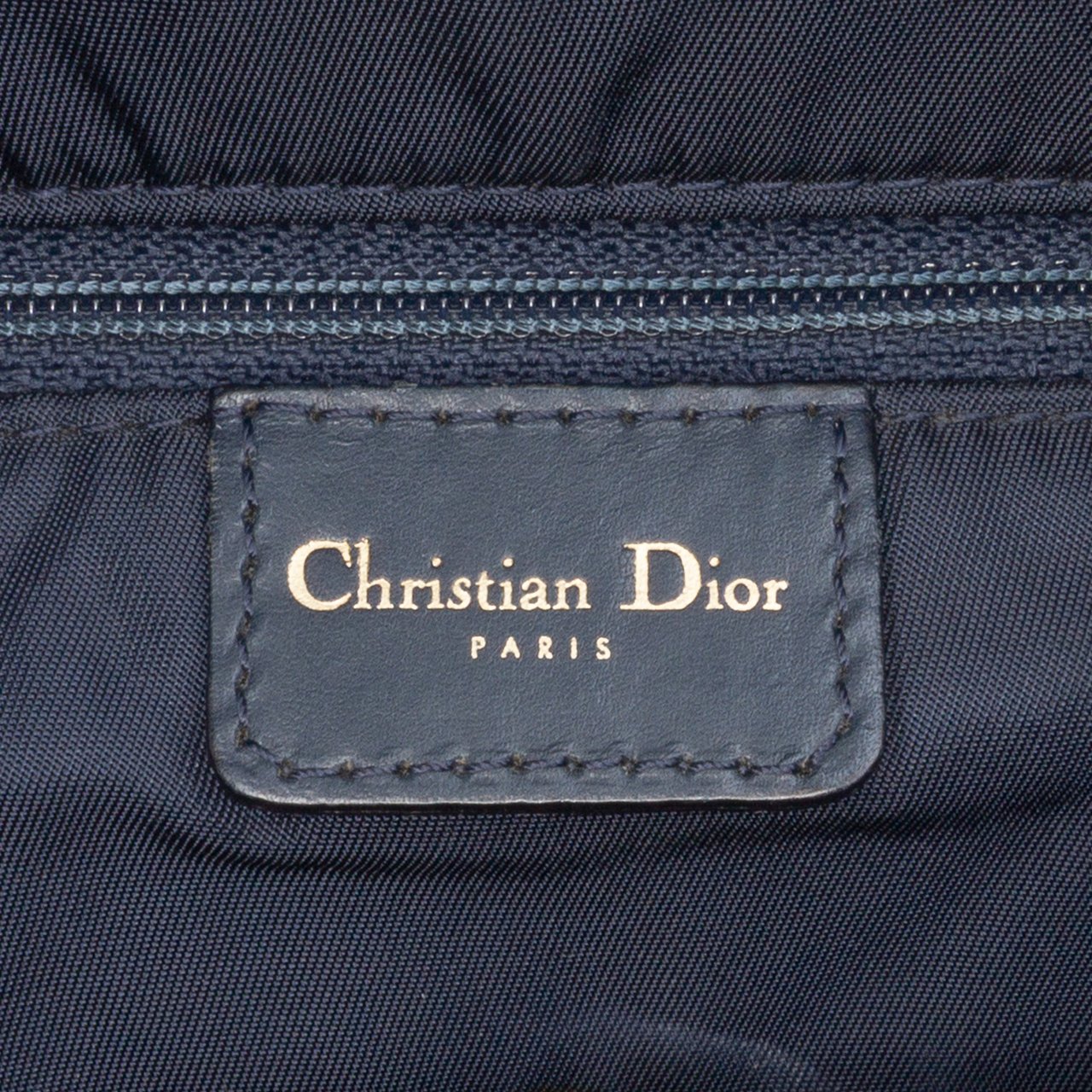 Dior Diorissimo Trotter Canvas Double Saddle Bowler Bag Blauw