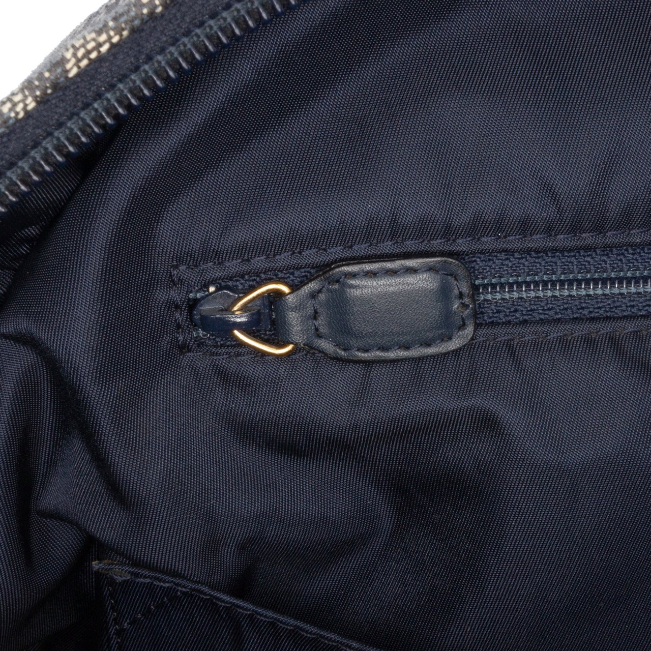 Dior Diorissimo Trotter Canvas Double Saddle Bowler Bag Blauw