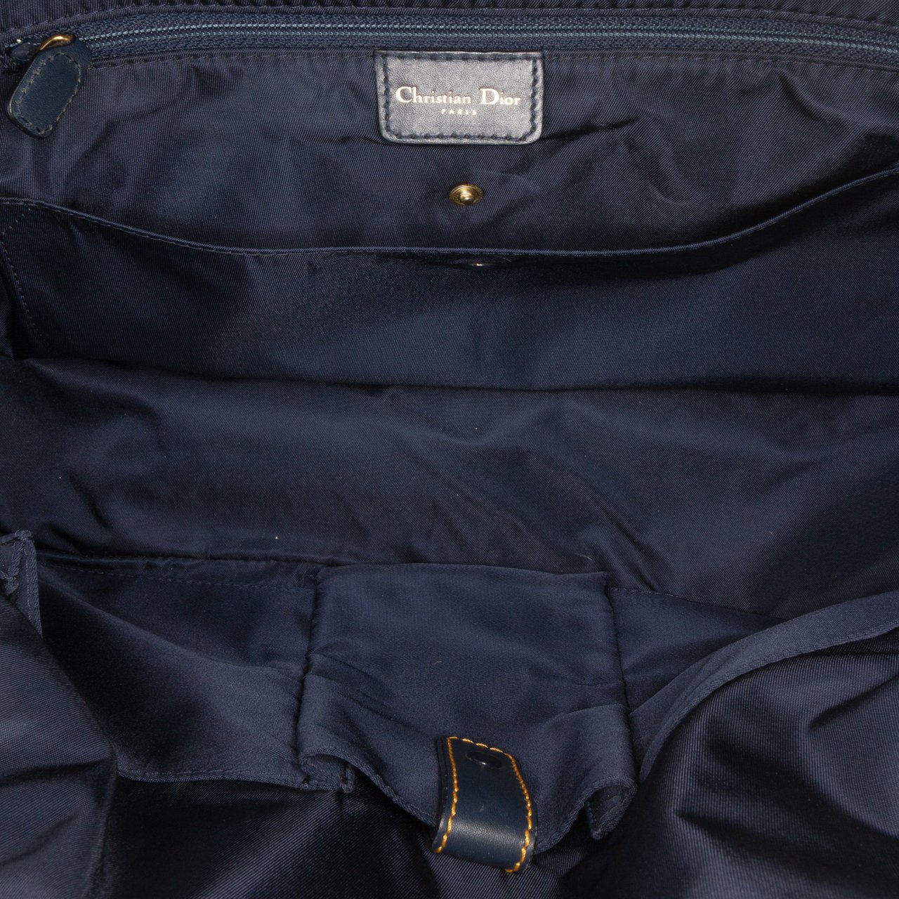 Dior Diorissimo Trotter Canvas Double Saddle Bowler Bag Blauw
