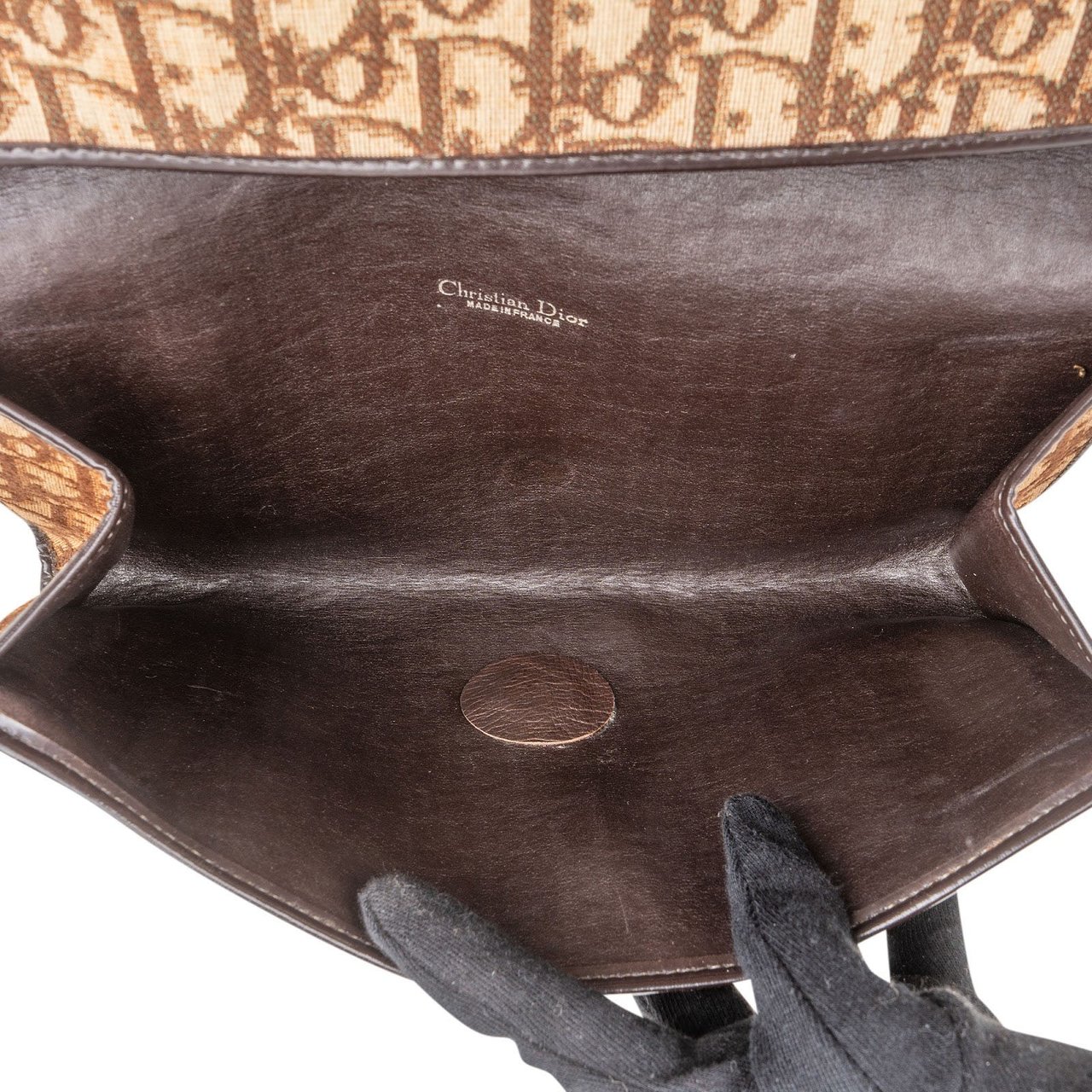 Dior Christian Dior Oblique Monogram Clutch Bag Bruin