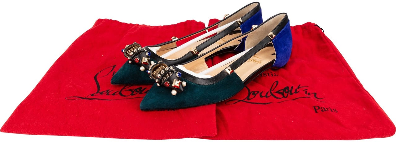 Dior Christian Louboutin Boudiva Flats (36,5) Blauw