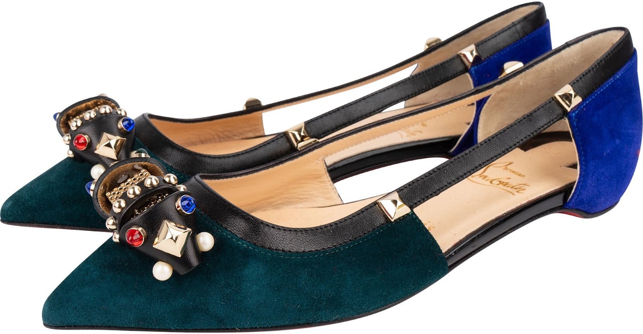 Dior Christian Louboutin Boudiva Flats (36,5) Blauw