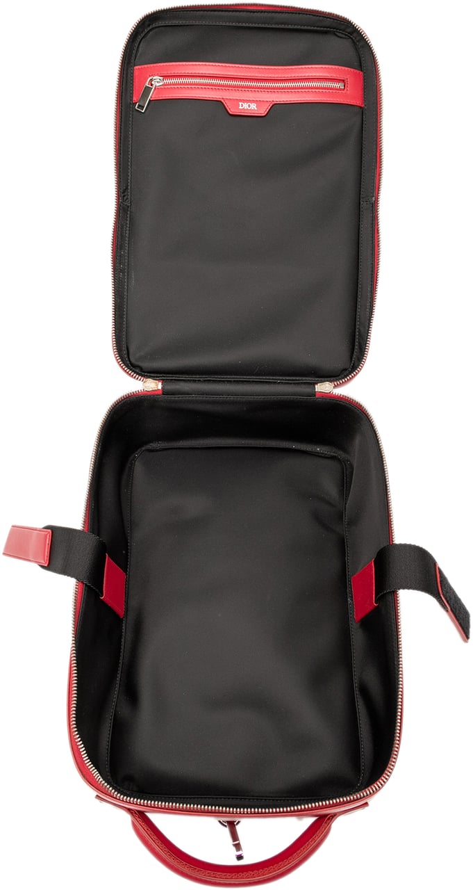 Dior Oblique Perforated Calfskin Galaxy World Tour Shoe Case Rood