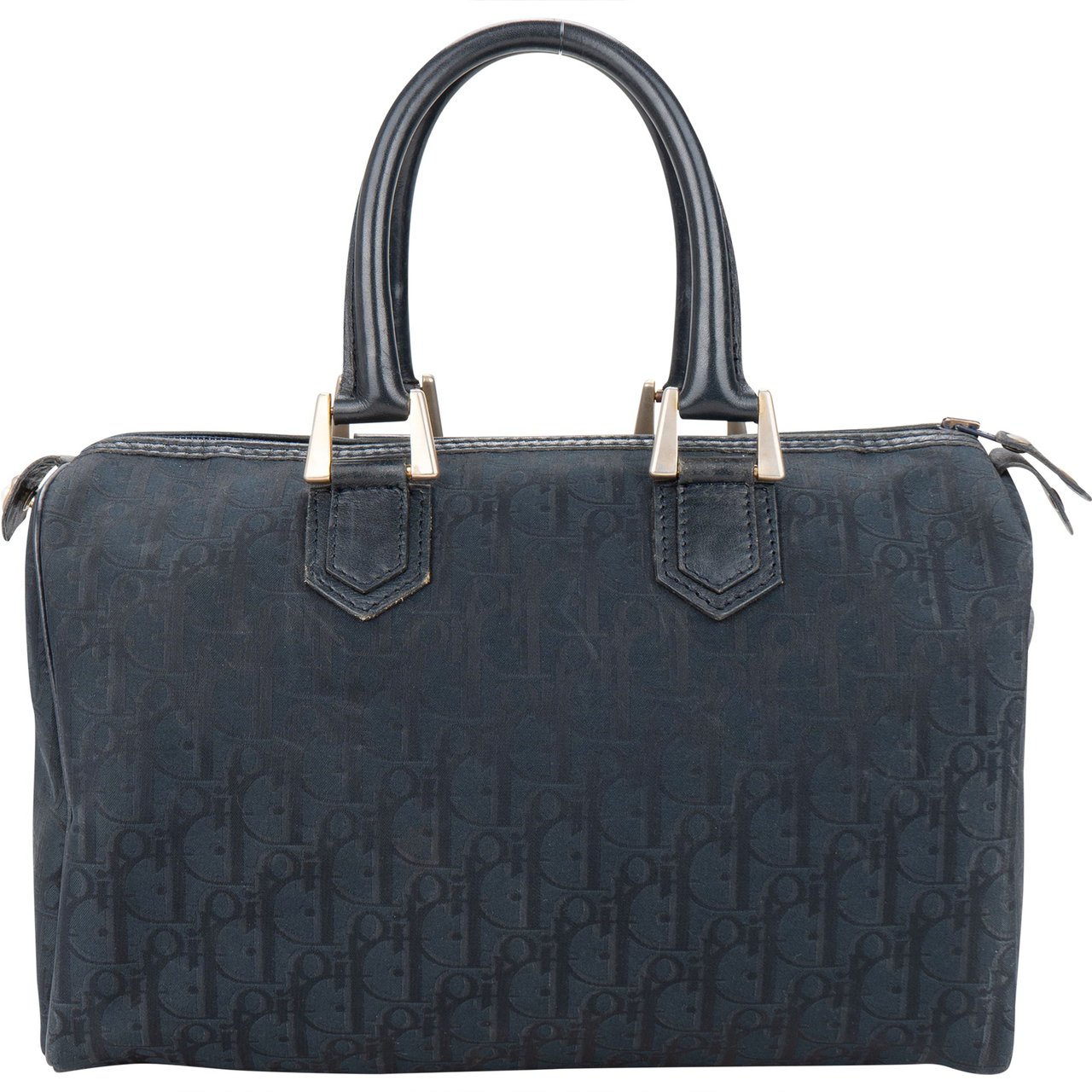 Dior Christian Dior Trotter Satin Monogram Boston Handbag Divers