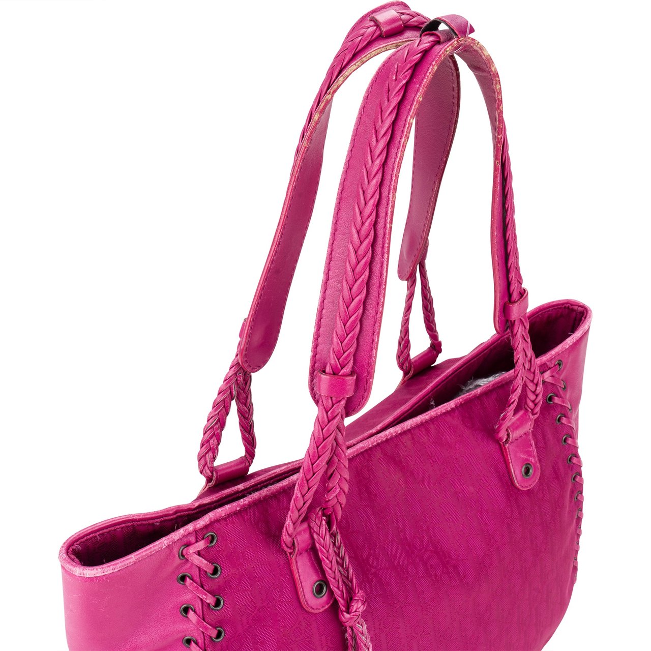 Dior Christian Dior Pink Trotter Monogram Ethnic String Handbag Divers