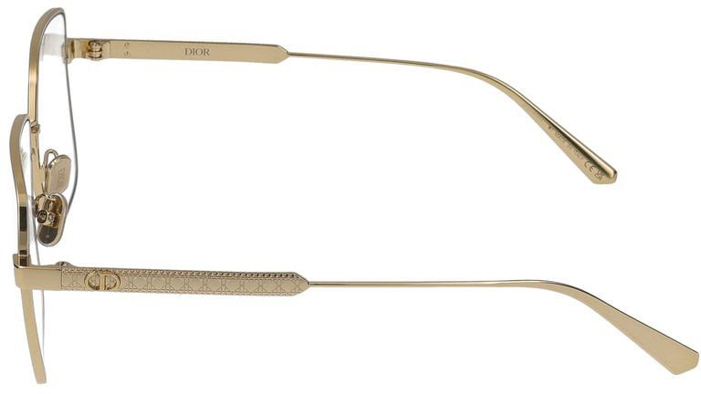 Dior Gold DIORCANNAGEO S1F Textured Eyeglasses Wit