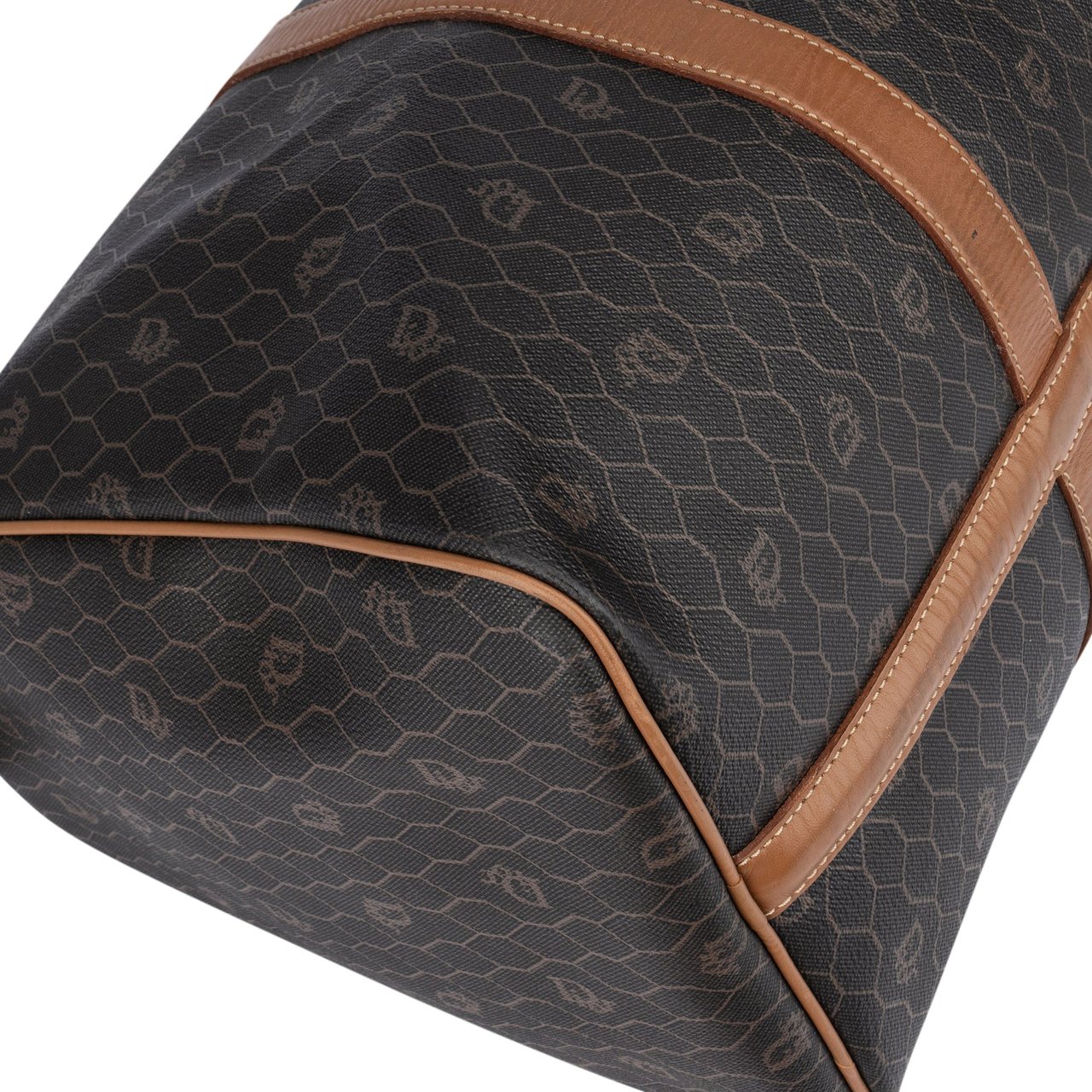 Dior Christian Dior Honeycomb Monogram Duffle Bag 45 Bruin