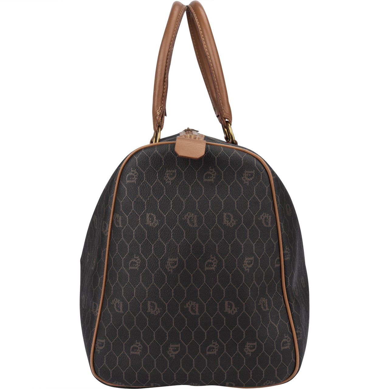Dior Christian Dior Honeycomb Monogram Duffle Bag 45 Bruin