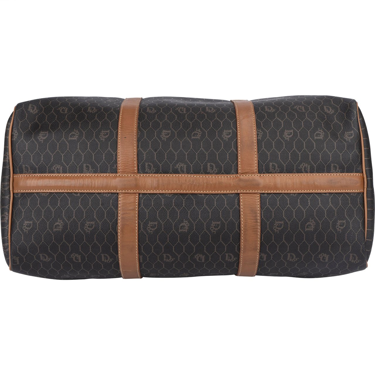 Dior Christian Dior Honeycomb Monogram Duffle Bag 45 Bruin