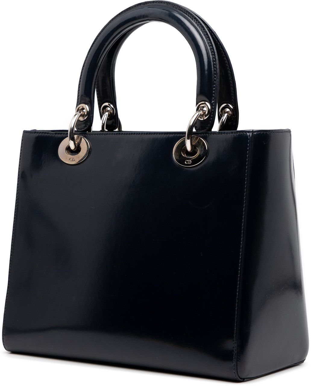 Dior Medium Glazed Calfskin Lady Dior Blauw