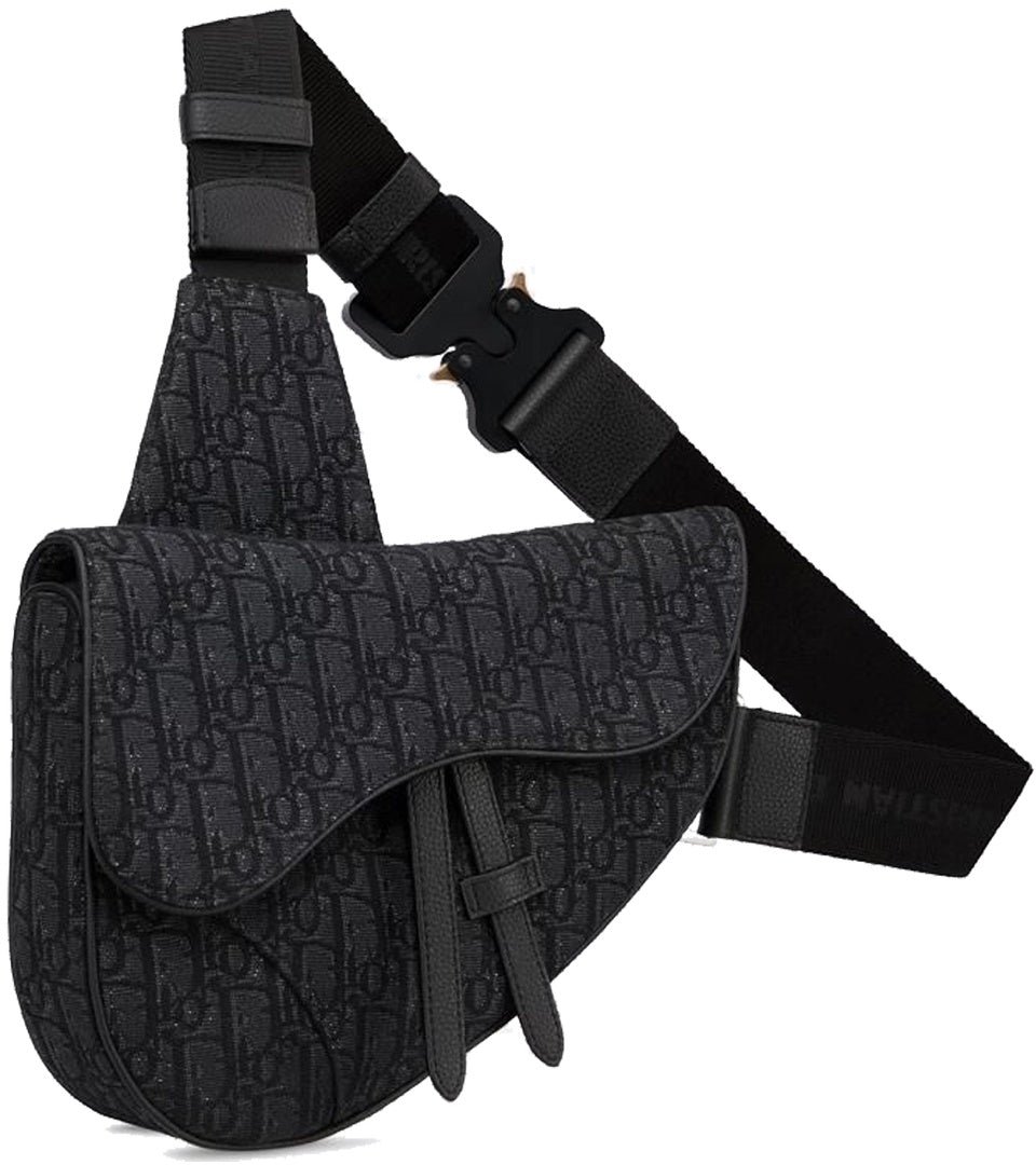 Dior Oblique Jacquard Messenger Bag Zwart