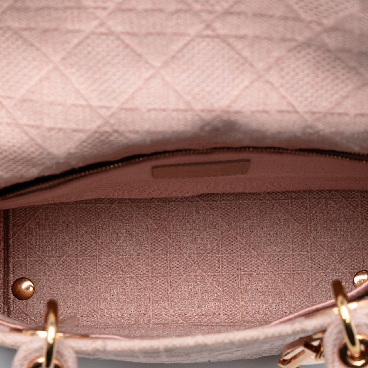 Dior Medium Canvas Cannage Lady D Lite Roze