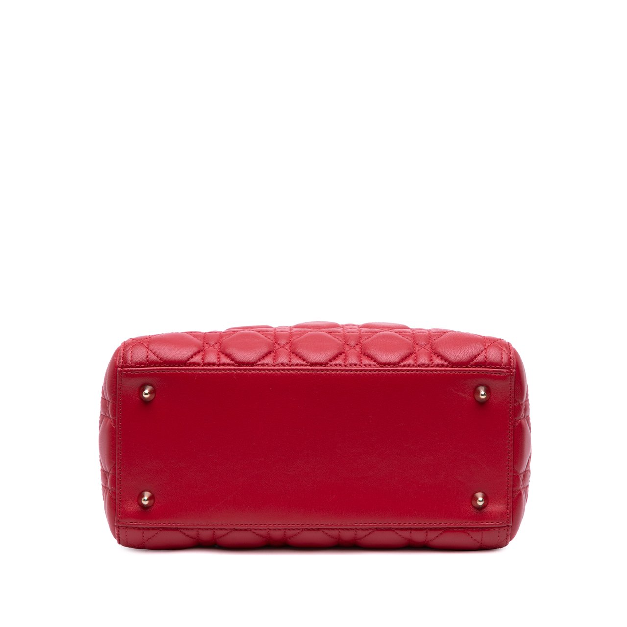 Dior Medium Lambskin Cannage Lady Dior Rood