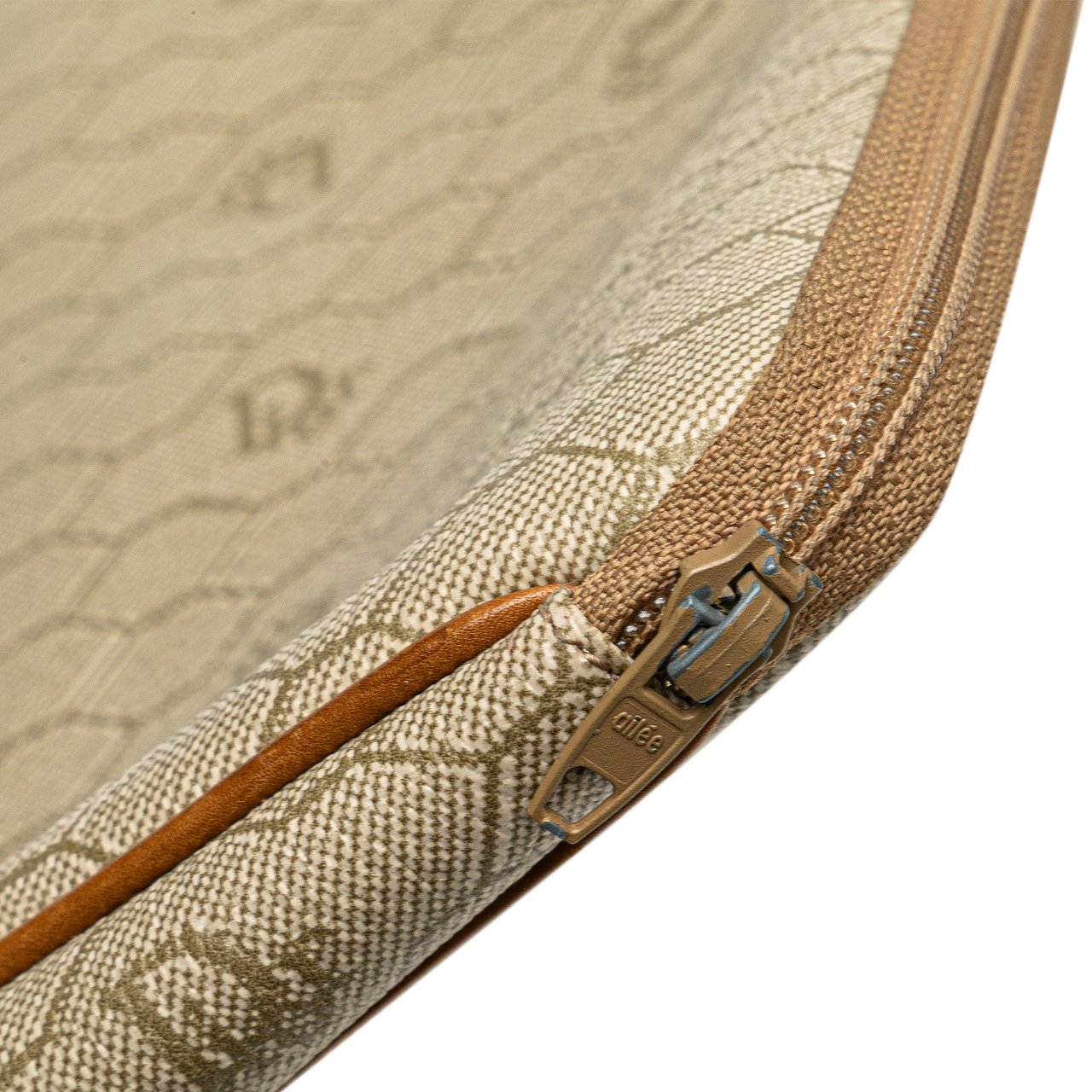 Dior Honeycomb Coated Canvas Clutch Bruin