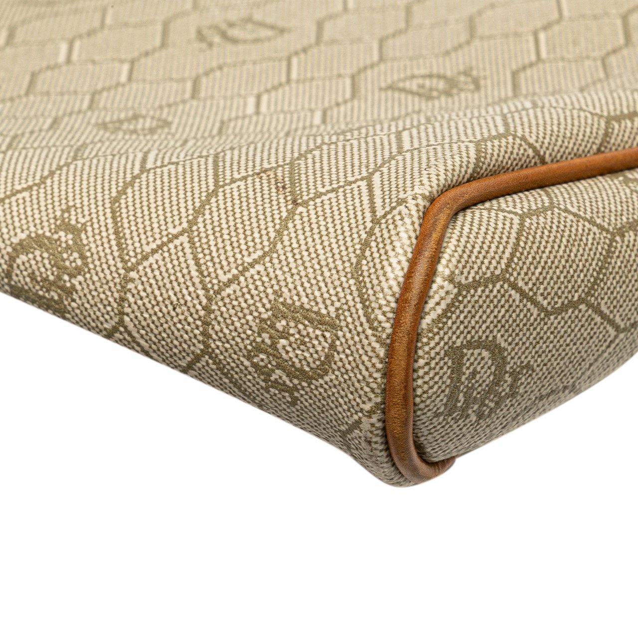 Dior Honeycomb Coated Canvas Clutch Bruin