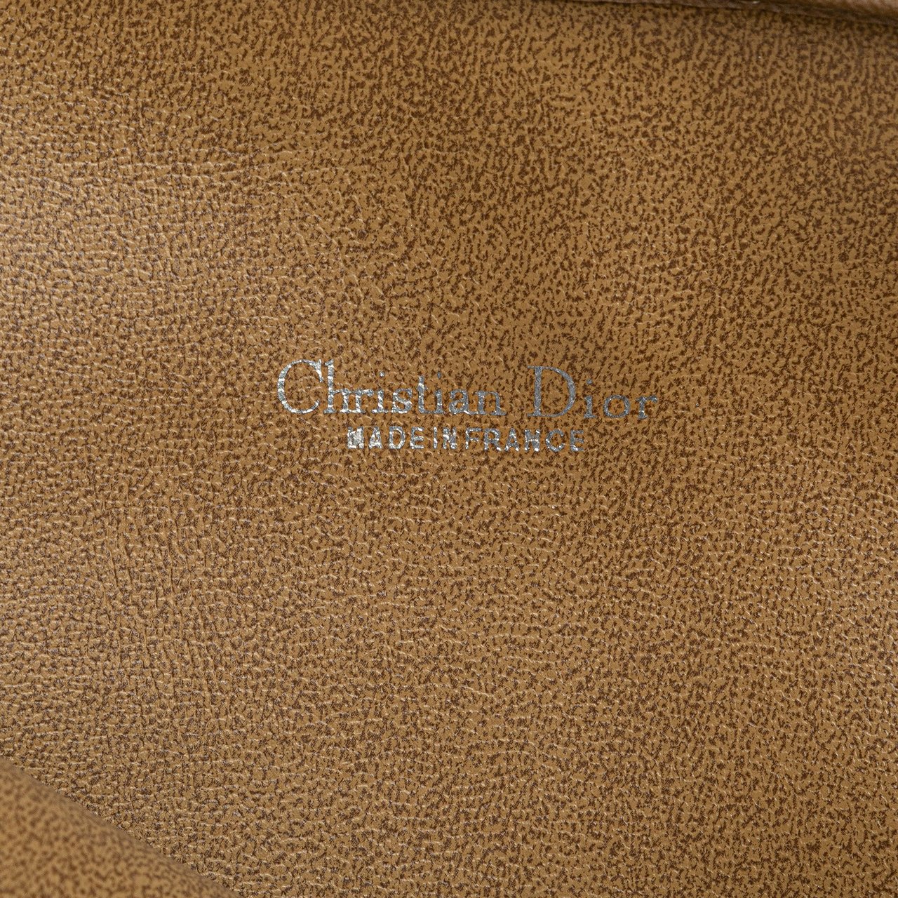 Dior Honeycomb Coated Canvas Clutch Bruin
