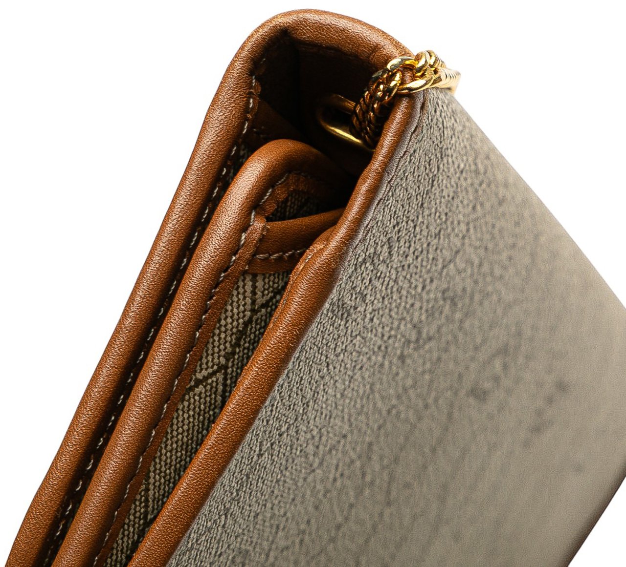 Dior Honeycomb Coated Canvas Chain Shoulder Bag Bruin