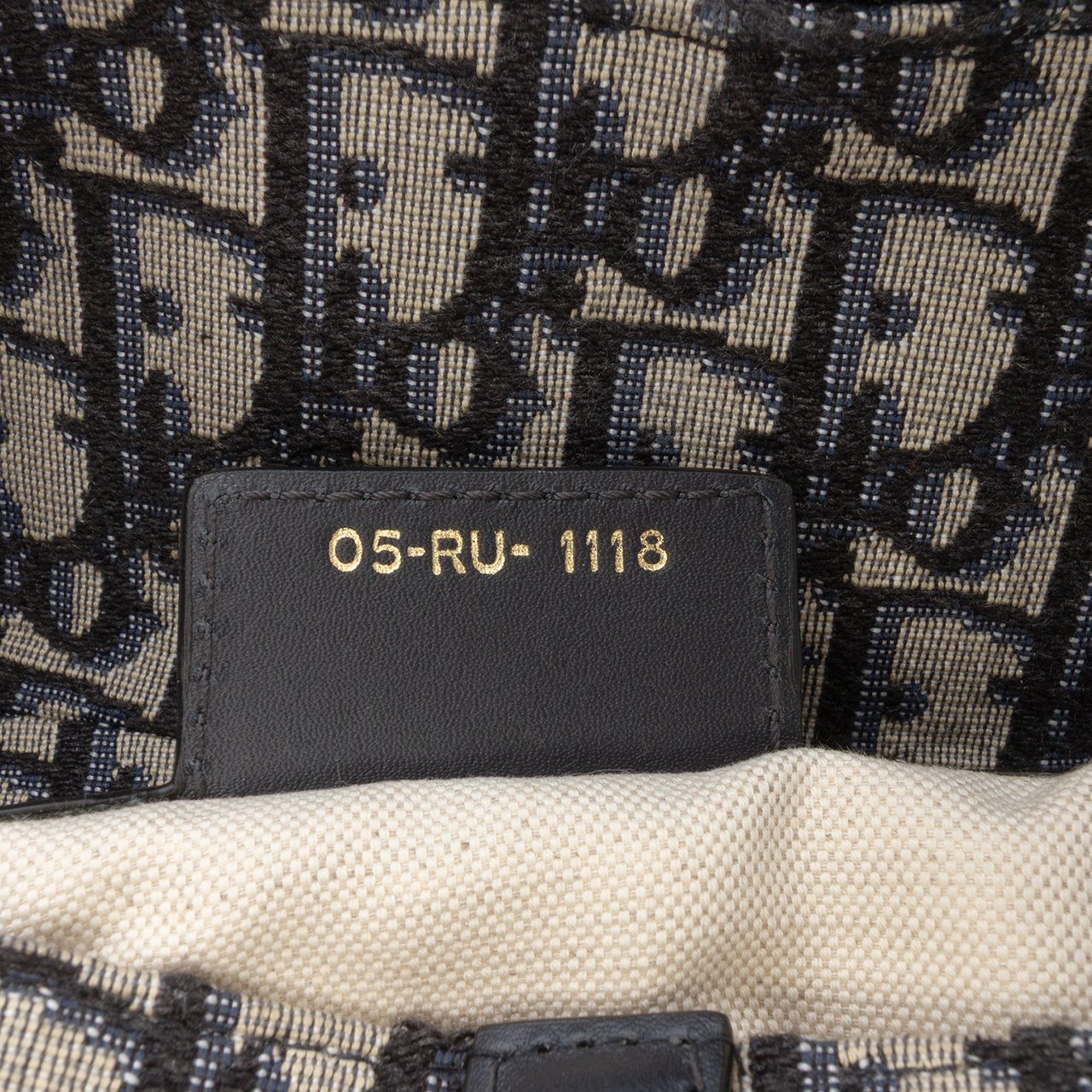 Dior Oblique Canvas Saddle Bag Blauw