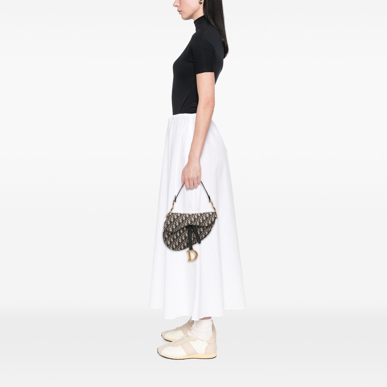 Dior Oblique Canvas Saddle Bag Blauw