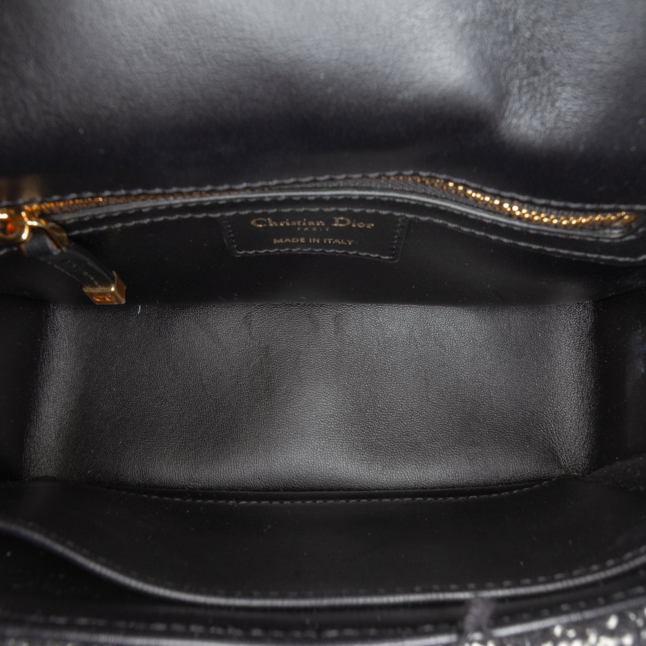 Dior Small Tweed Macrocannage Caro Bag Zwart