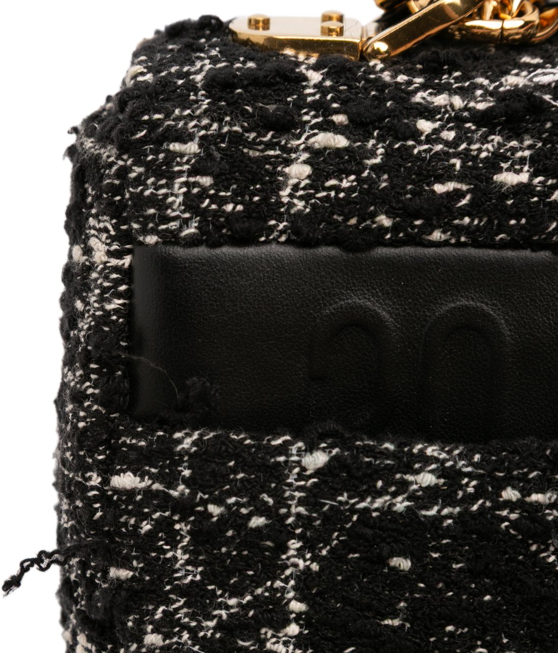 Dior Small Tweed Macrocannage Caro Bag Zwart