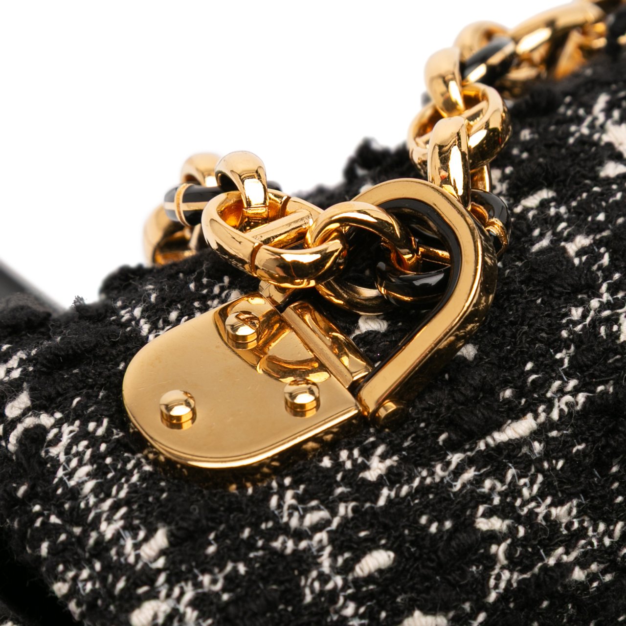 Dior Small Tweed Macrocannage Caro Bag Zwart