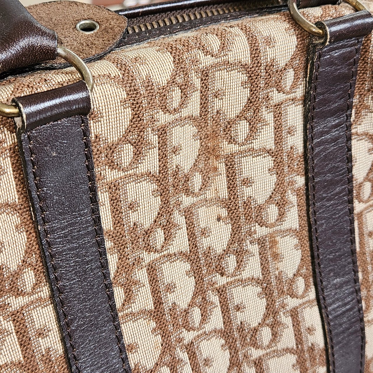Dior Christian Dior Trotter Monogram Boston 25 Handbag Divers