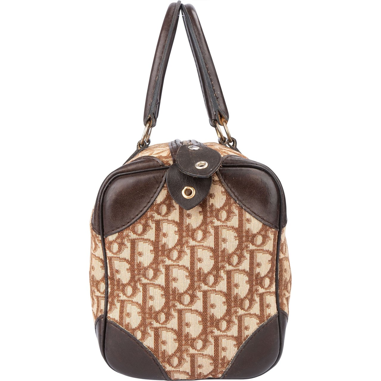 Dior Christian Dior Trotter Monogram Boston 25 Handbag Divers