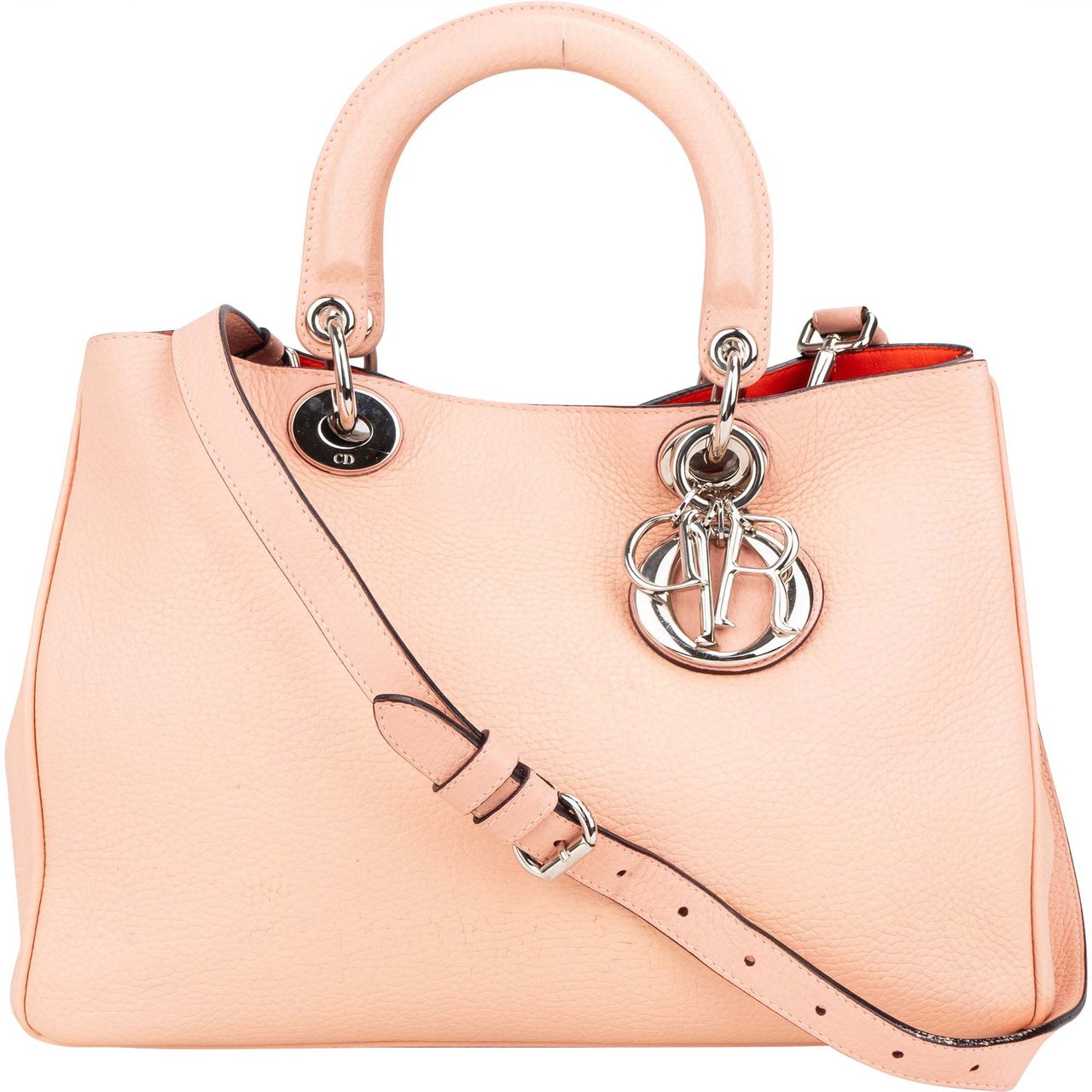 Dior Christian Dior Pink Leather Diorissimo Handbag Roze