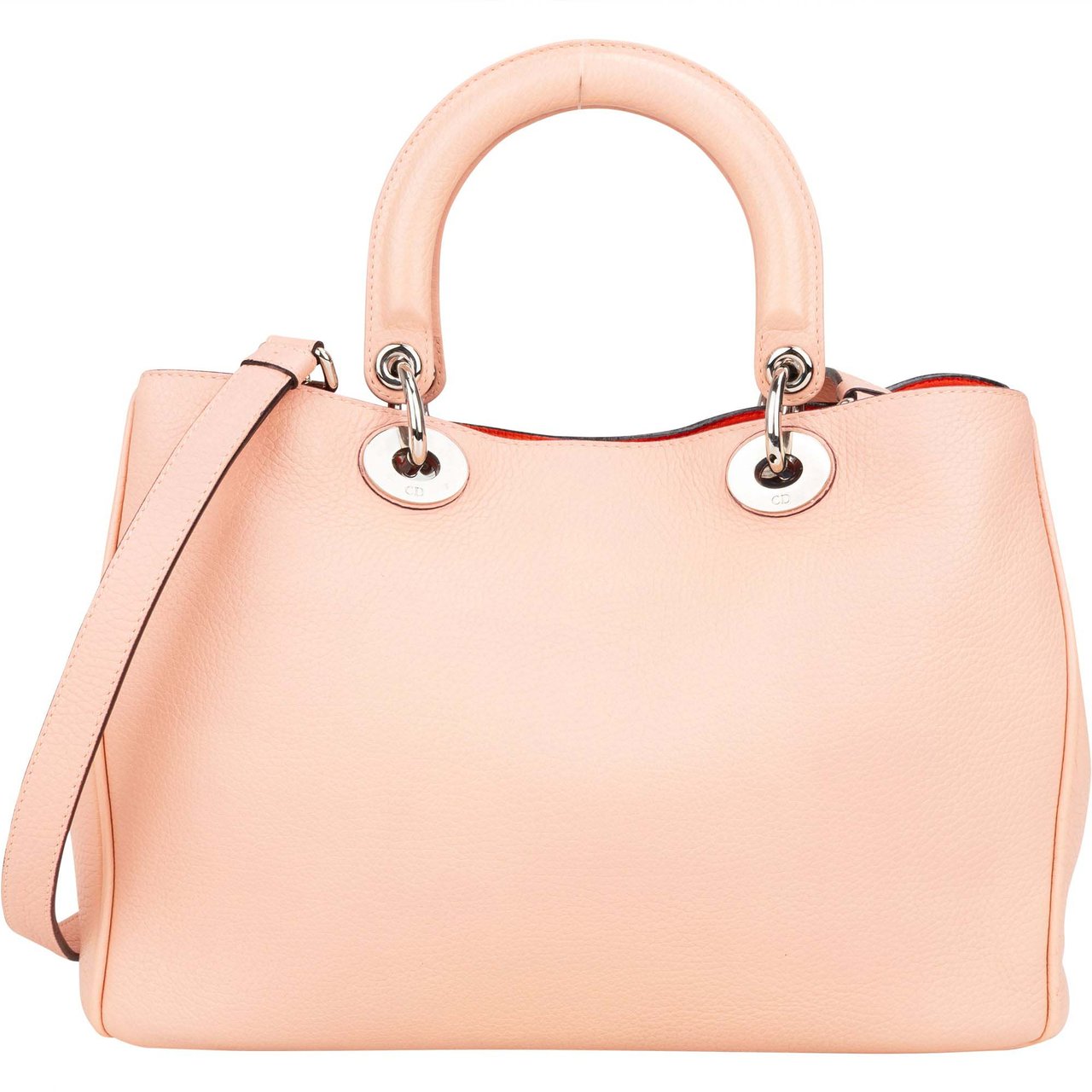 Dior Christian Dior Pink Leather Diorissimo Handbag Roze
