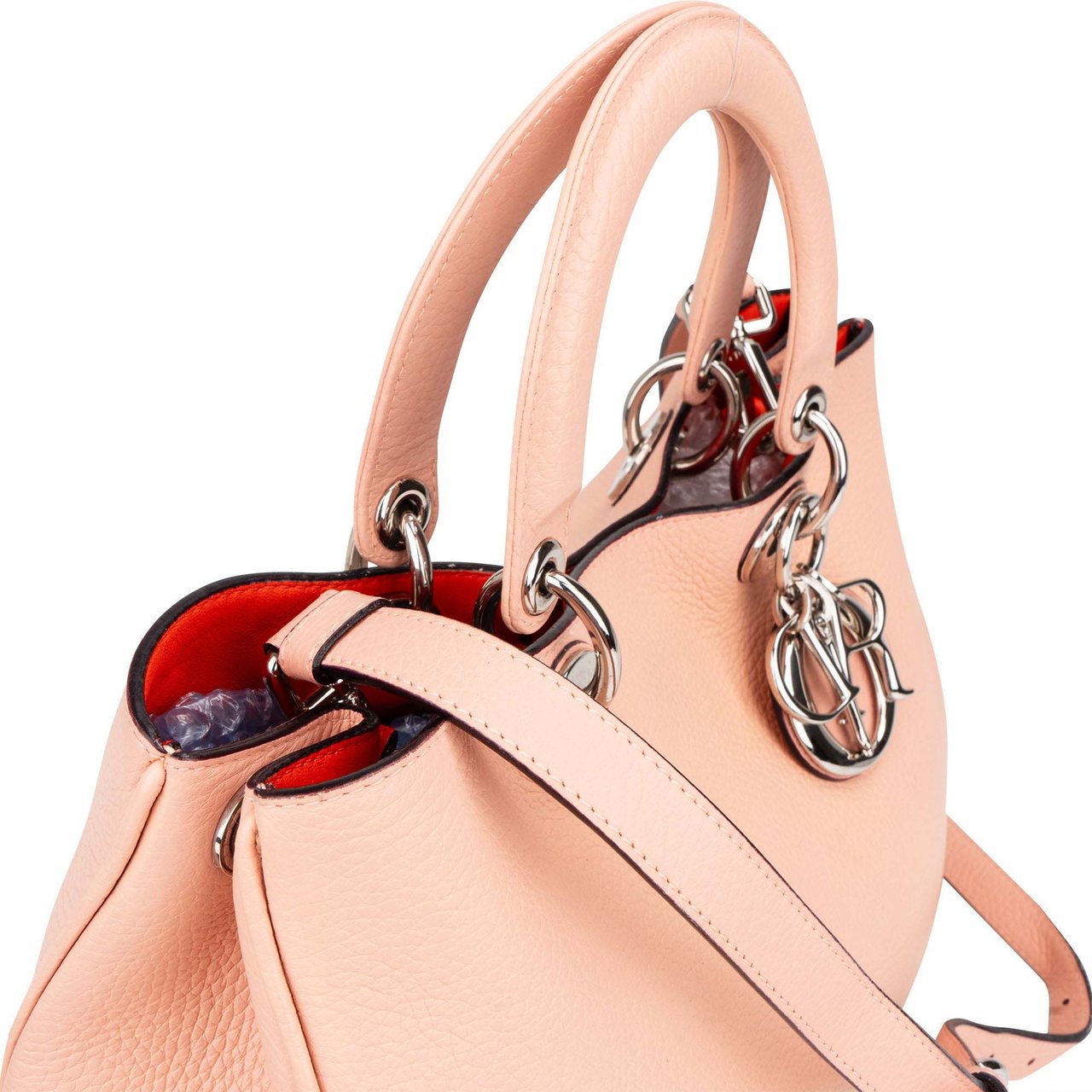 Dior Christian Dior Pink Leather Diorissimo Handbag Roze